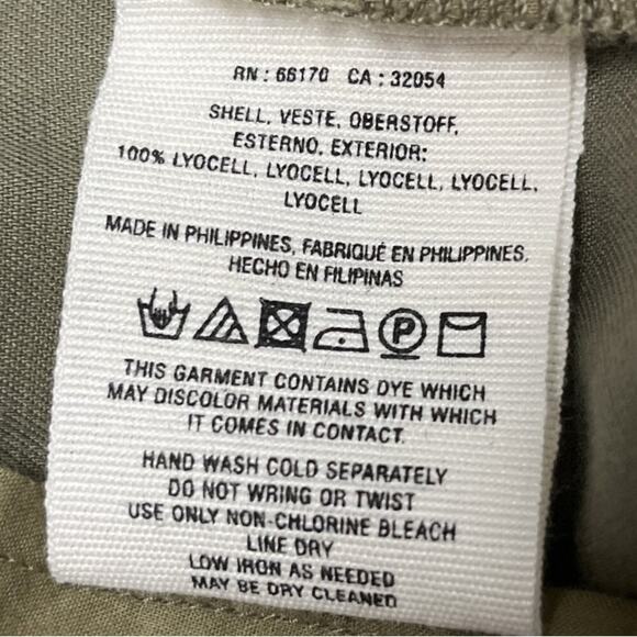 Anthropologie Pants Womens Size 14 Green Roll Waist Pleated Cuff Hem - Picture 4 of 4